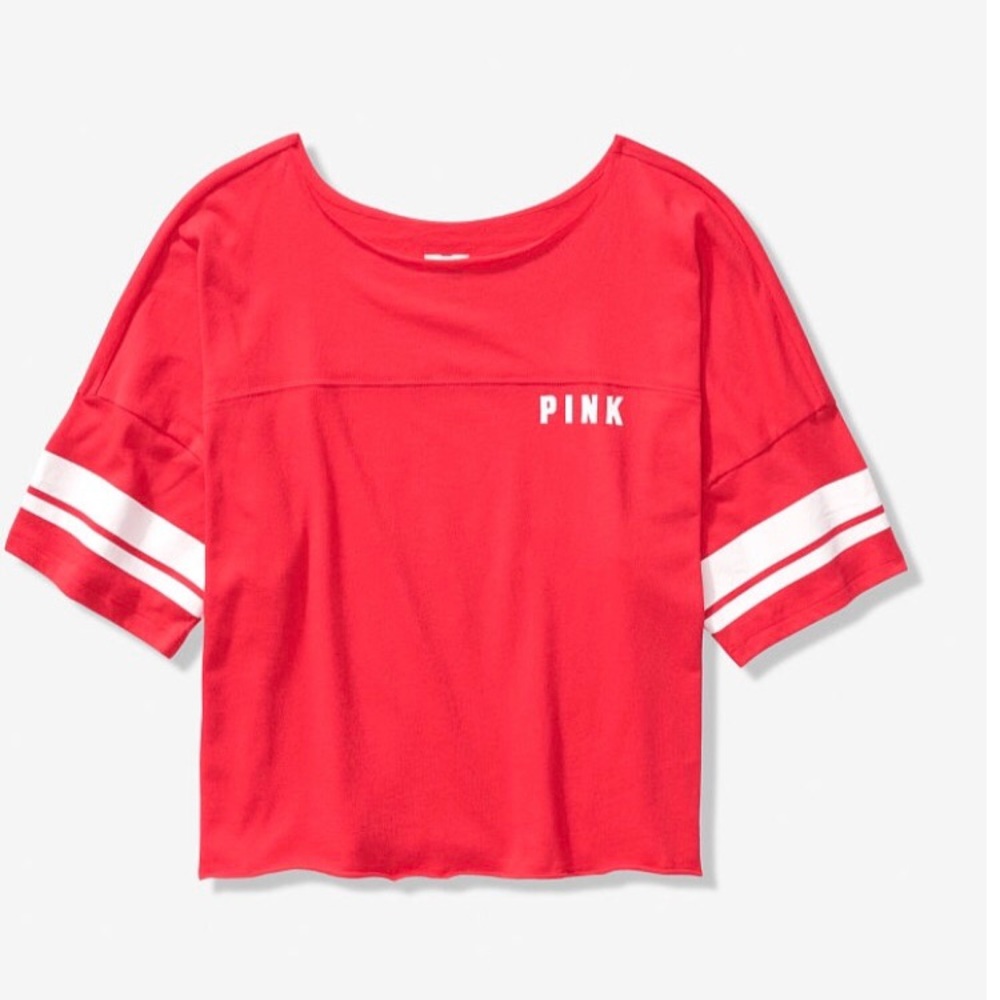 PINK by VS (Red) Crop Top - worm once